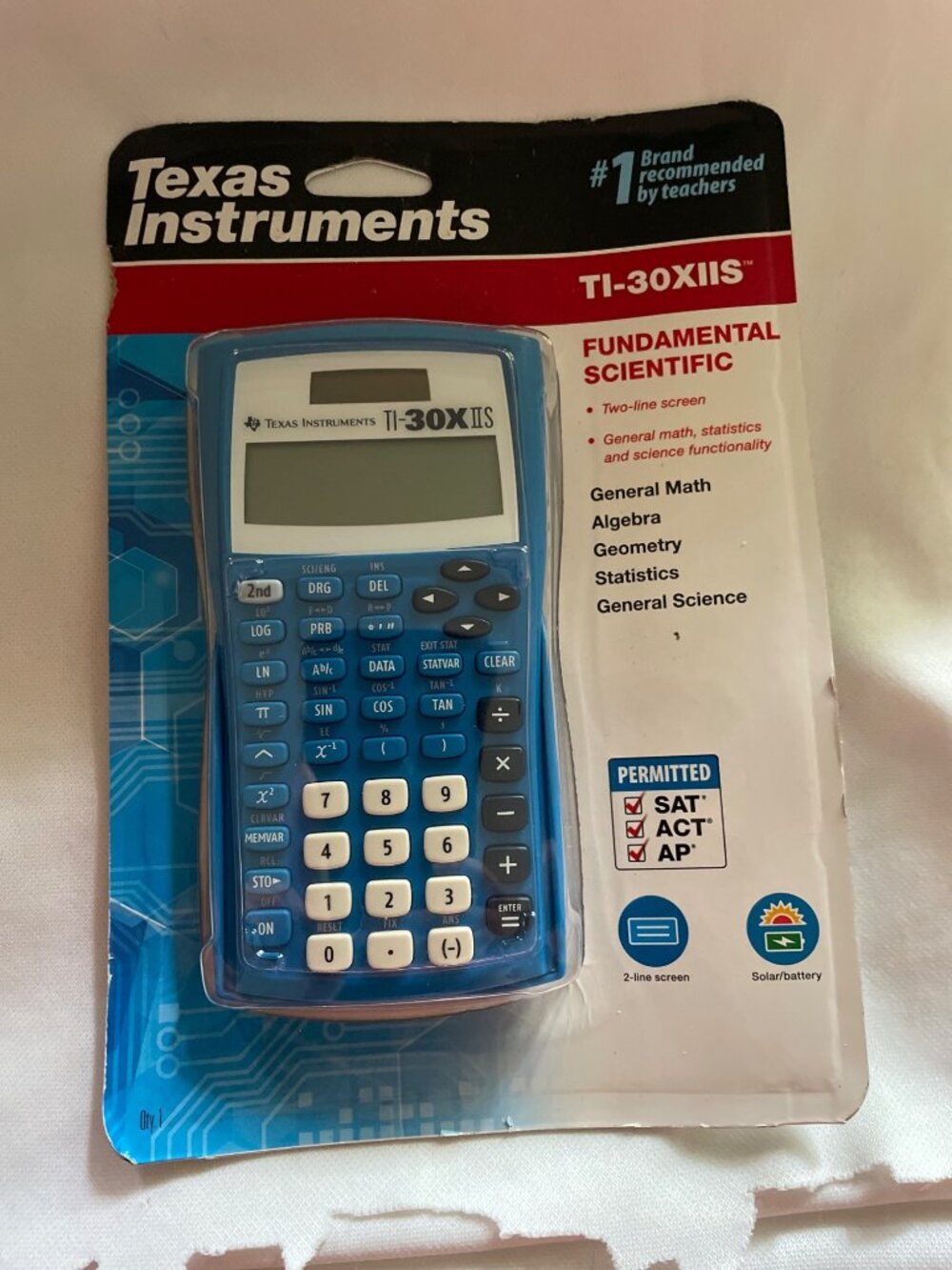 Texas Instruments TI-30XIIS Scientific Calculator Blue